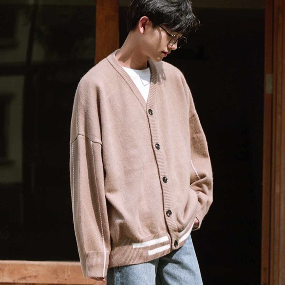 Áo sweater form rộng cardigan