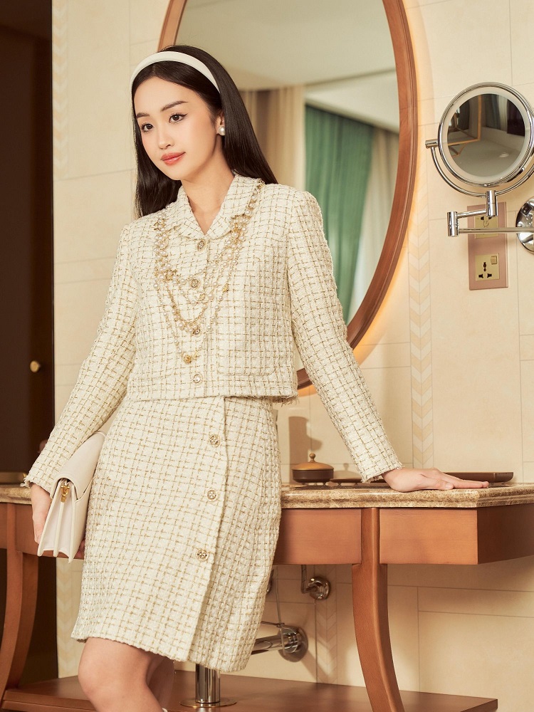 Áo vest vải dạ tweed