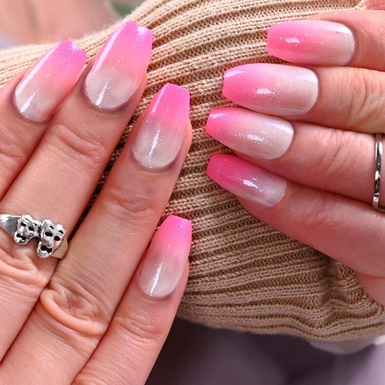 nail ombre hồng đẹp