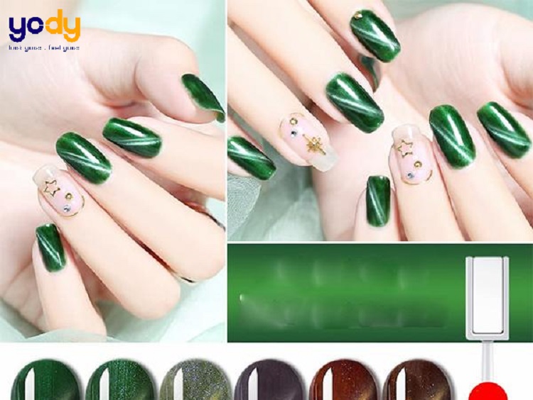 nail màu xanh bơ