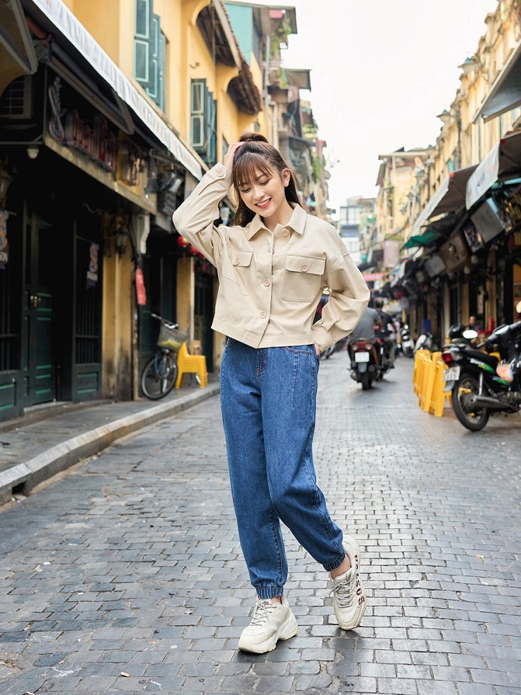 Kiểu quần ống rộng cho người thấp lùn