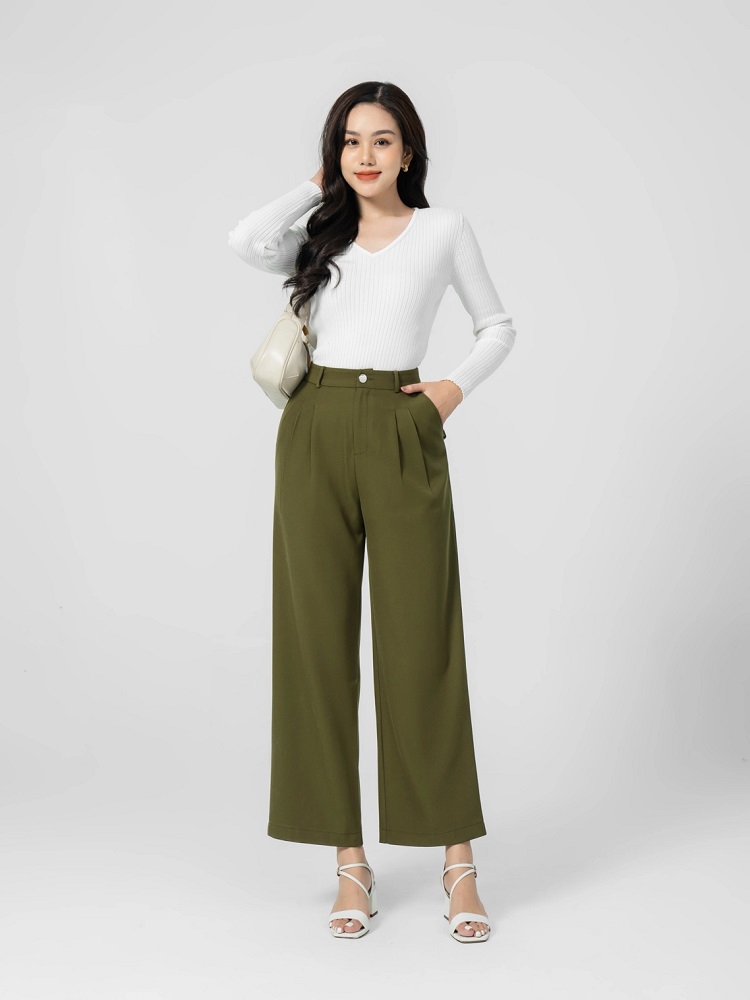 mua quần ống rộng cho người lùn