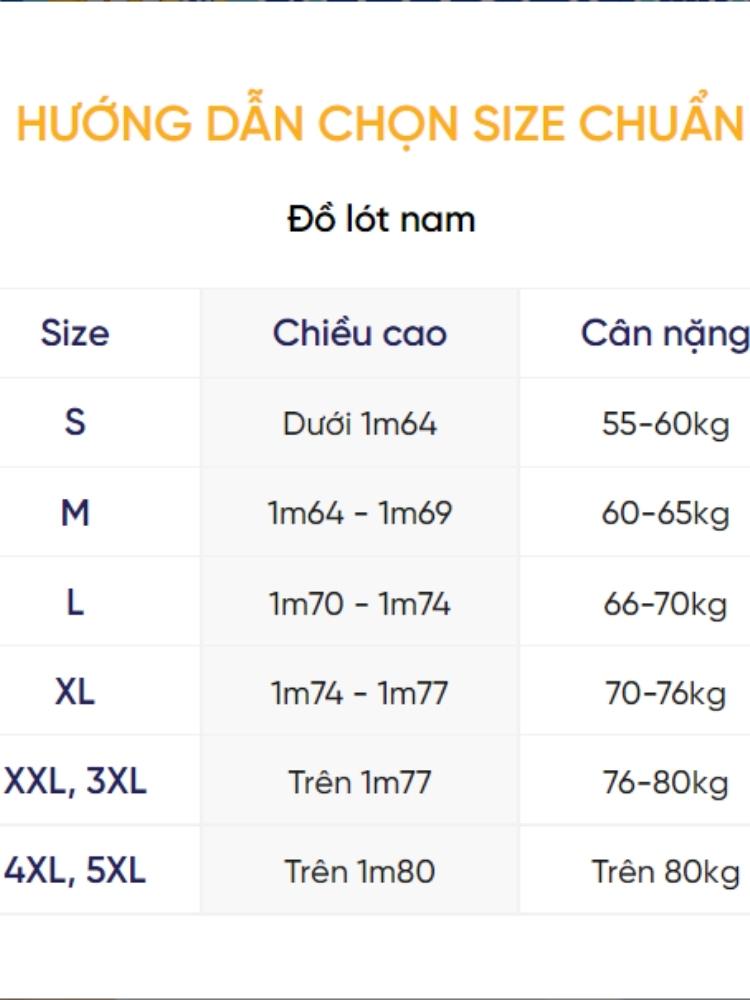 cách chọn size quần lót nam