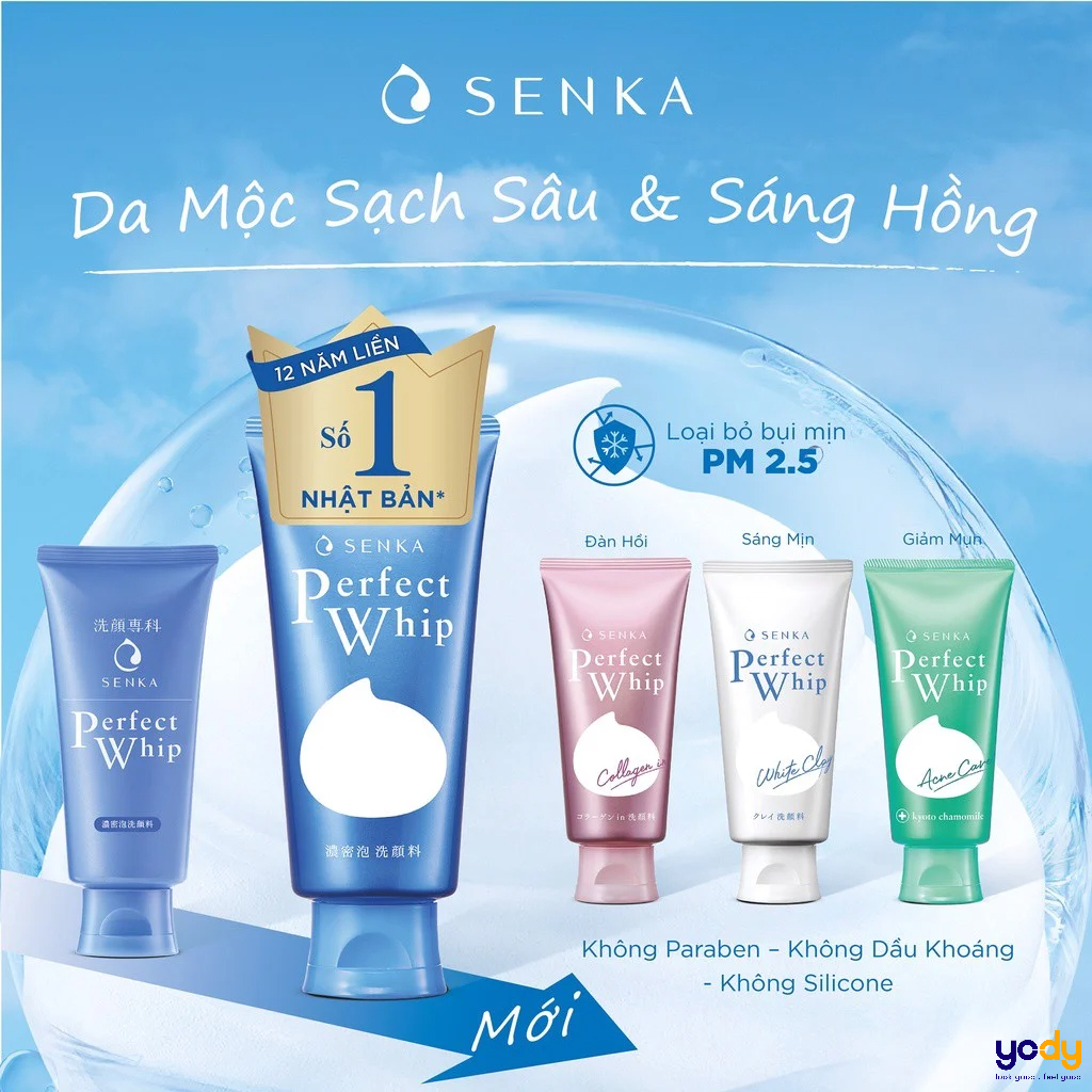 Sữa rửa mặt cho da dầu mụn nhạy cảm Senka