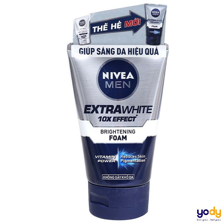 Sữa rửa mặt Nivea Men Extra White giúp sáng da vượt trội