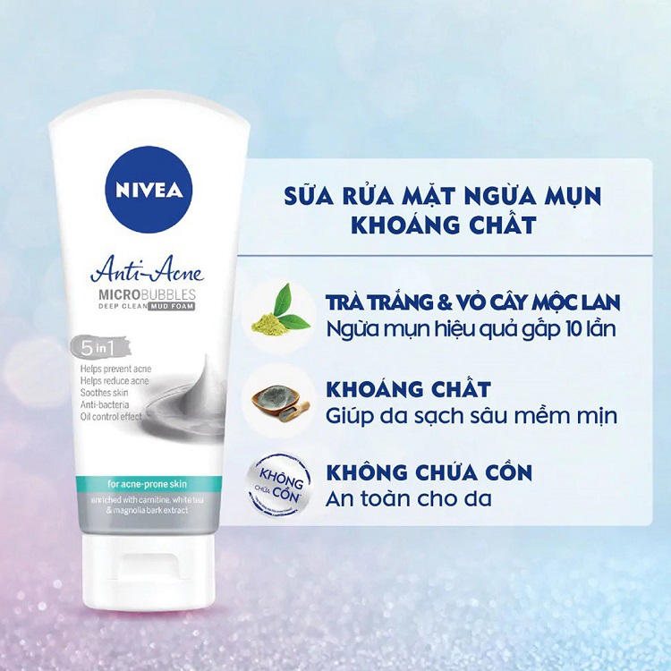 Sữa rửa mặt Nivea bùn khoáng