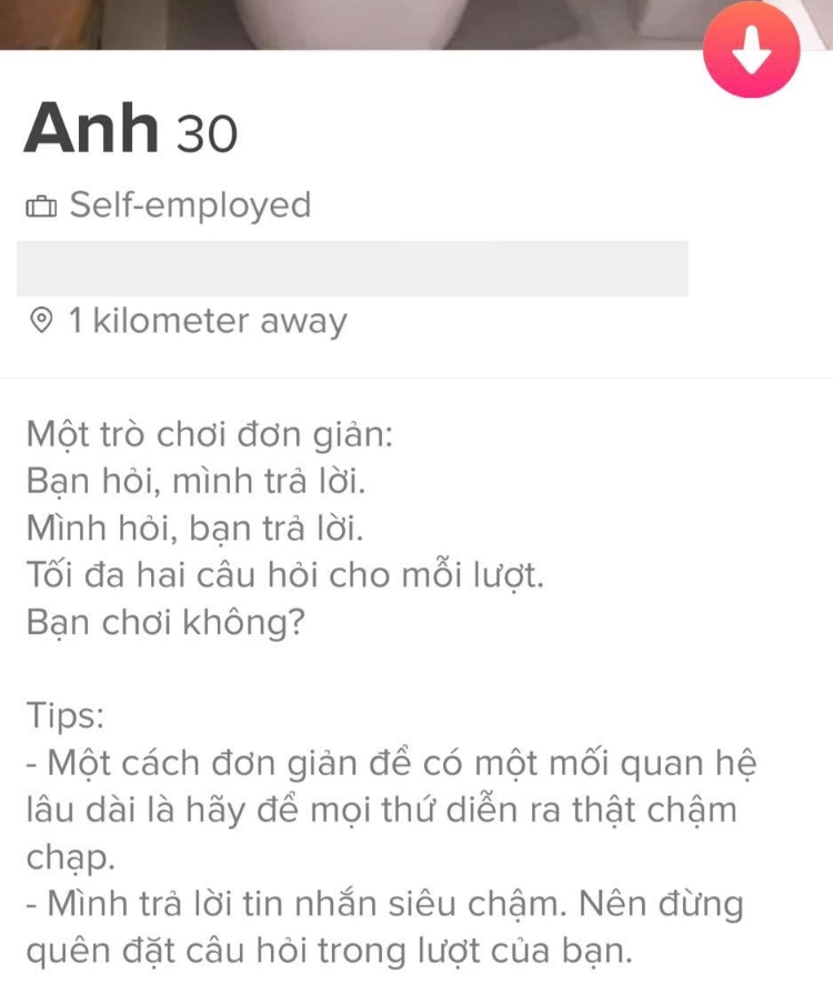 Bio Tinder hay, thú vị