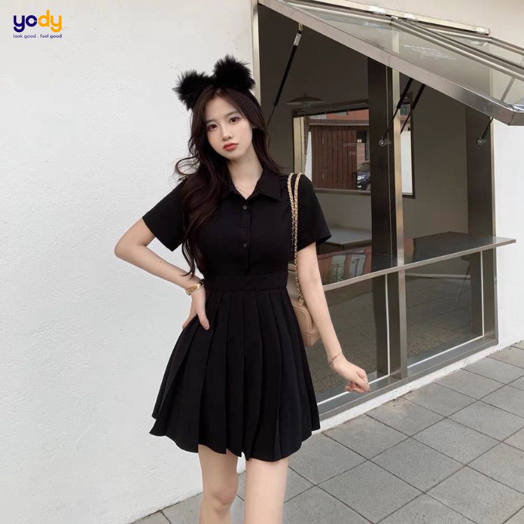 Váy Polo dáng xếp li 