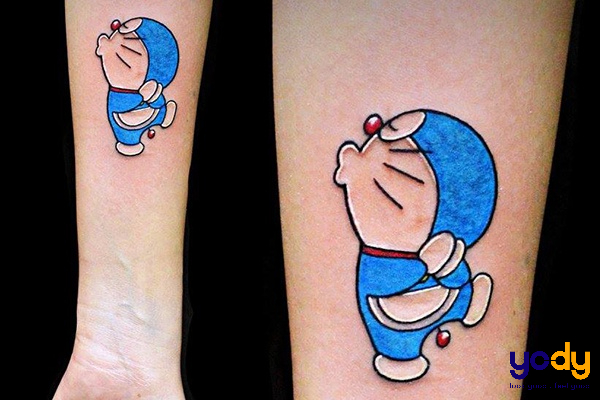 Hình xăm Doraemon màu