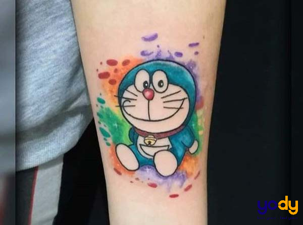 Hình xăm Doraemon 7 màu