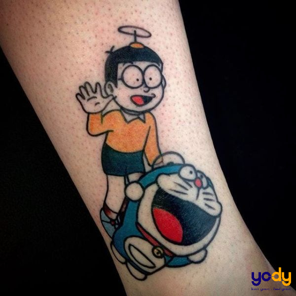 Hình xăm Doraemon và Nobita