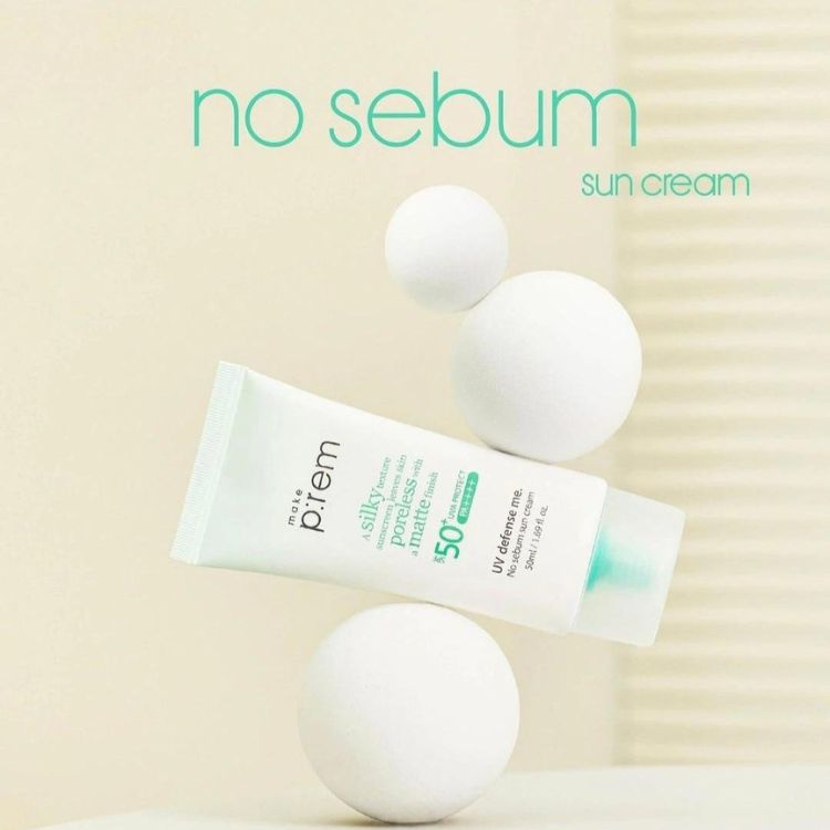 make p:rem UV defense me. No sebum sun cream SPF 50+ PA++++