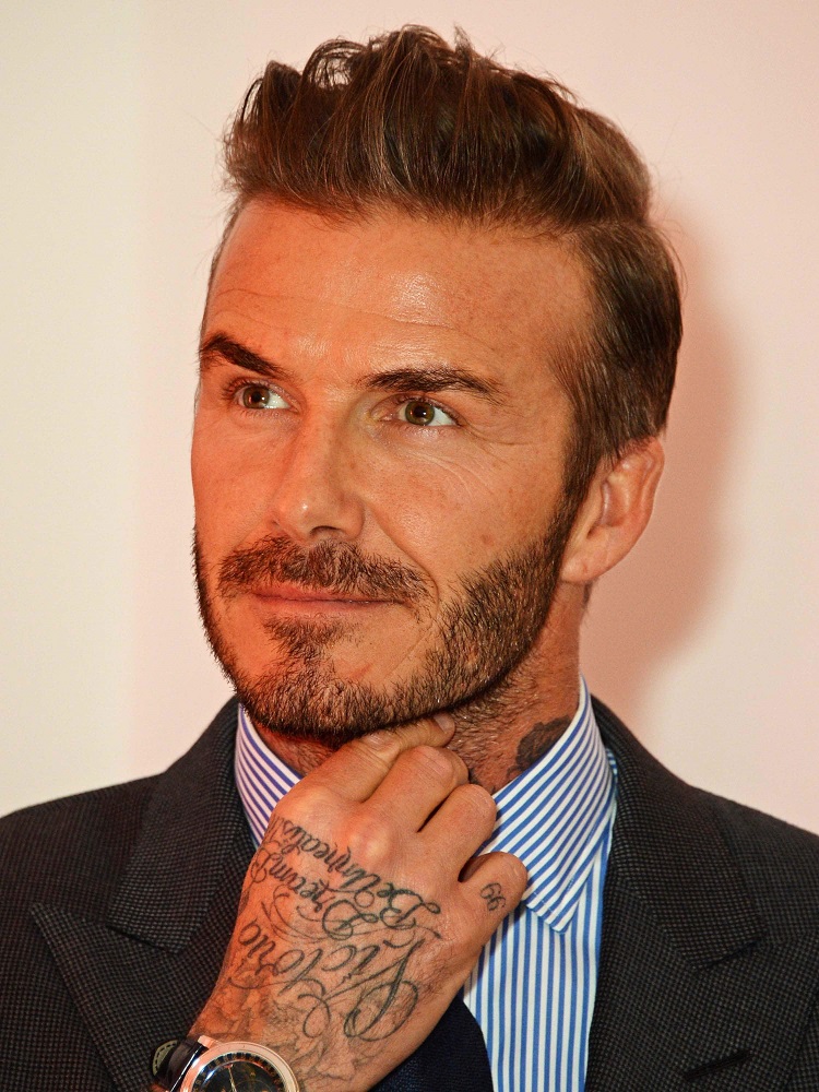 D.Beckham với kiểu tóc Side Swept Short Quiff