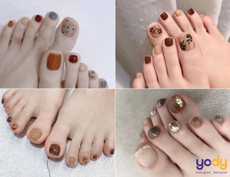 Mẫu nail chân đẹp cho da ngăm