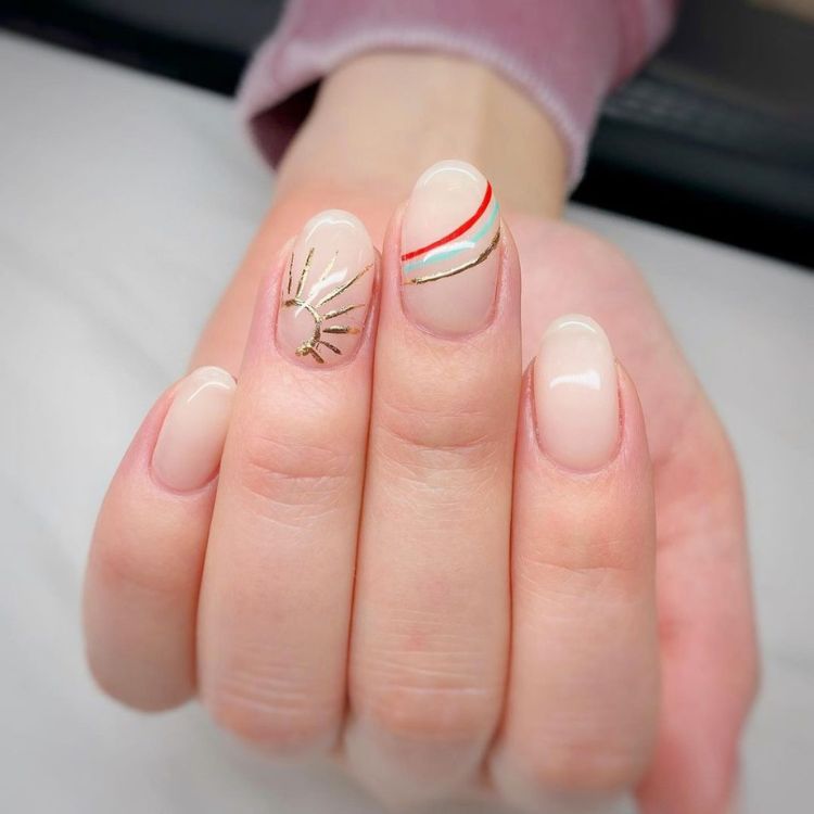 Mẫu nail hoạ tiết đơn giản