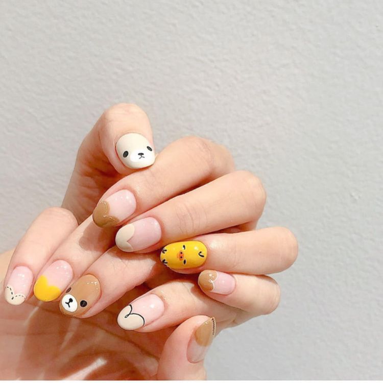 Mẫu nail cute cho học sinh, sinh viên