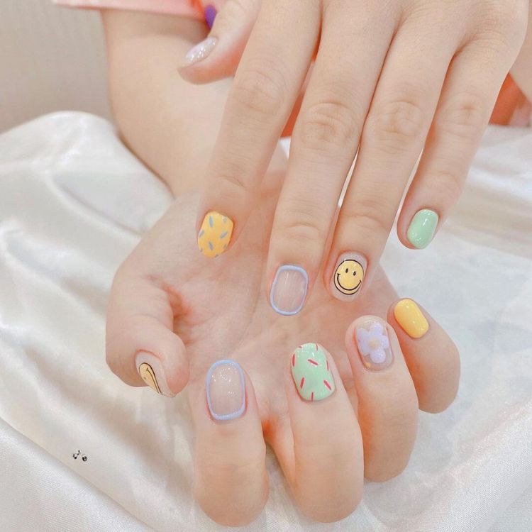 Mẫu nail cute cho học sinh, sinh viên