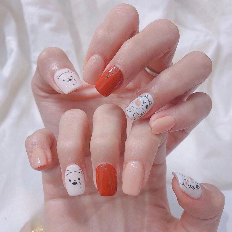 Mẫu nail cute cho học sinh, sinh viên