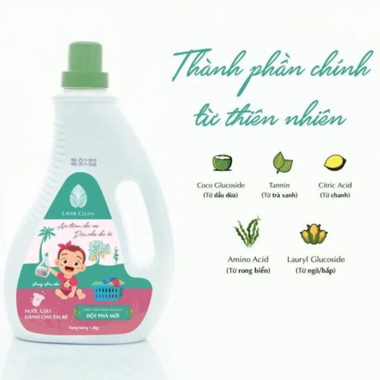 Nước giặt hữu cơ Layer Clean Baby 