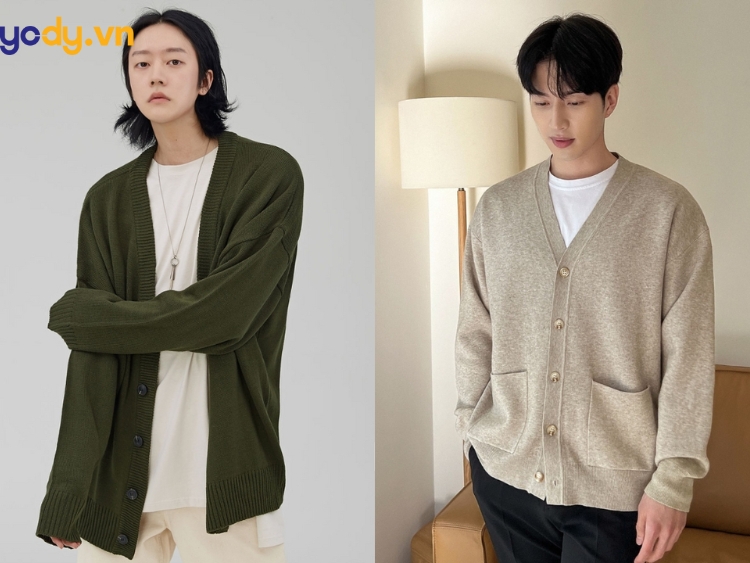 phối đồ với áo cardigan nam