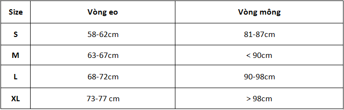 Cách chọn size quần lót nữ