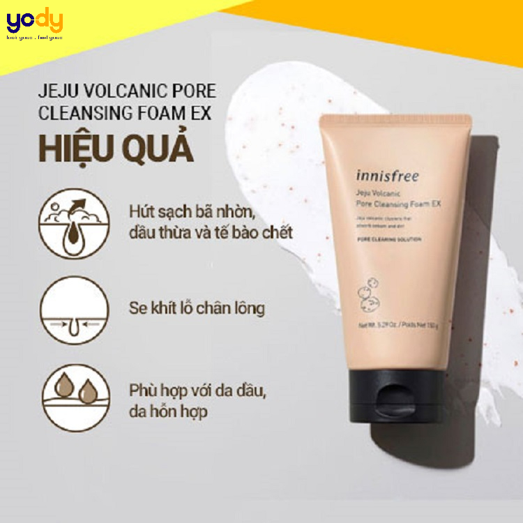 sữa rửa mặt innisfree tro núi lửa