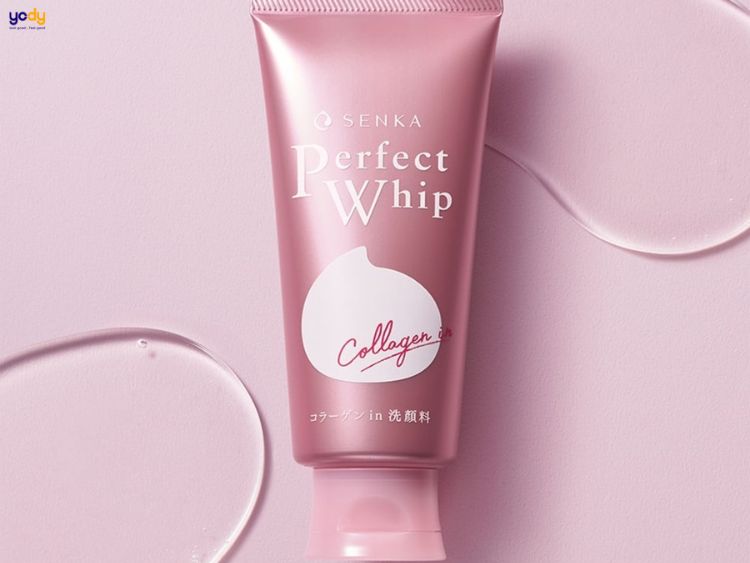 Sữa rửa mặt Senka hồng Perfect Whip Collagen