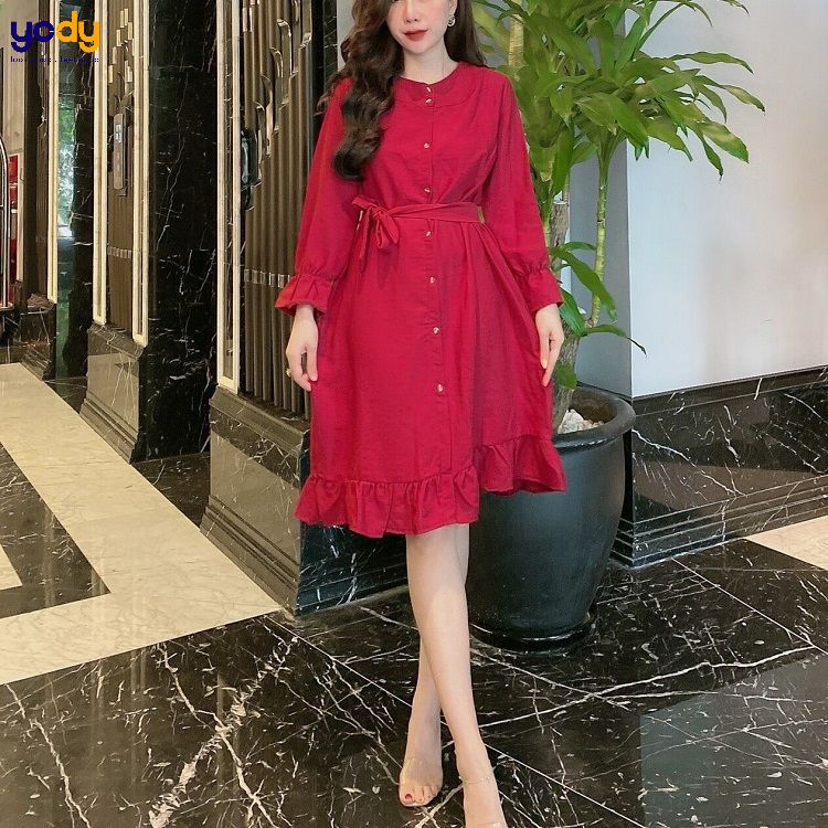 mẫu váy vintage nhung